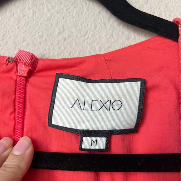 Alexis Claribel Coral Embroidered Linen Mini Dress Size M - Picture 4 of 5